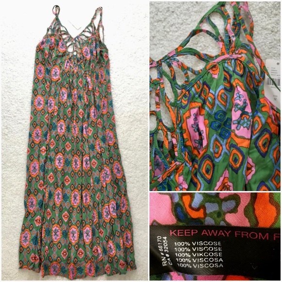 🆕 BY ANTHROPOLOGIE Drama Beach Midi Dress - Picture 3 of 4